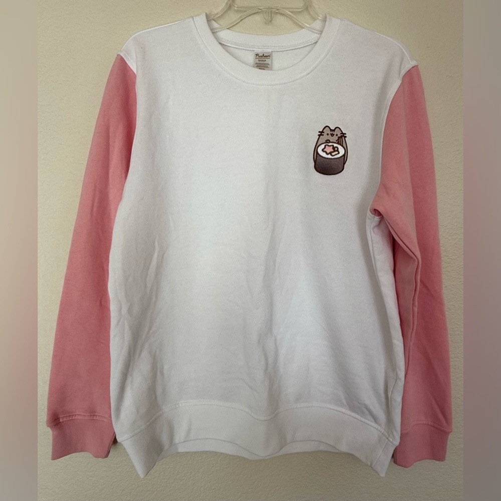 Pusheen White Cat with Sushi Sweatshirt